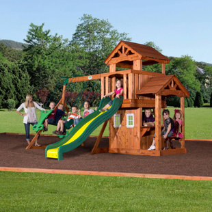 caribbean wooden swing set