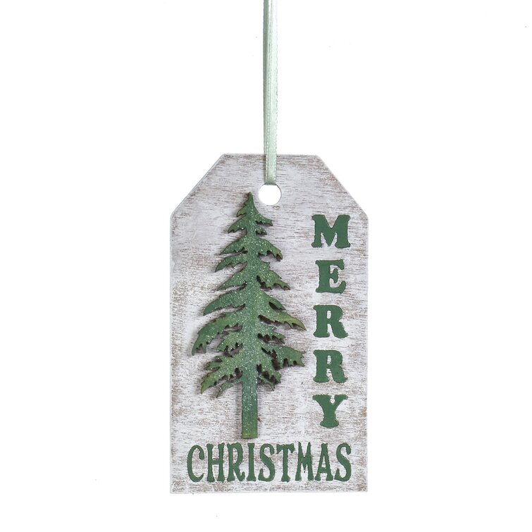 Wooden Hanging Bird Tree DecorationsHanging Christmas Bauble x8