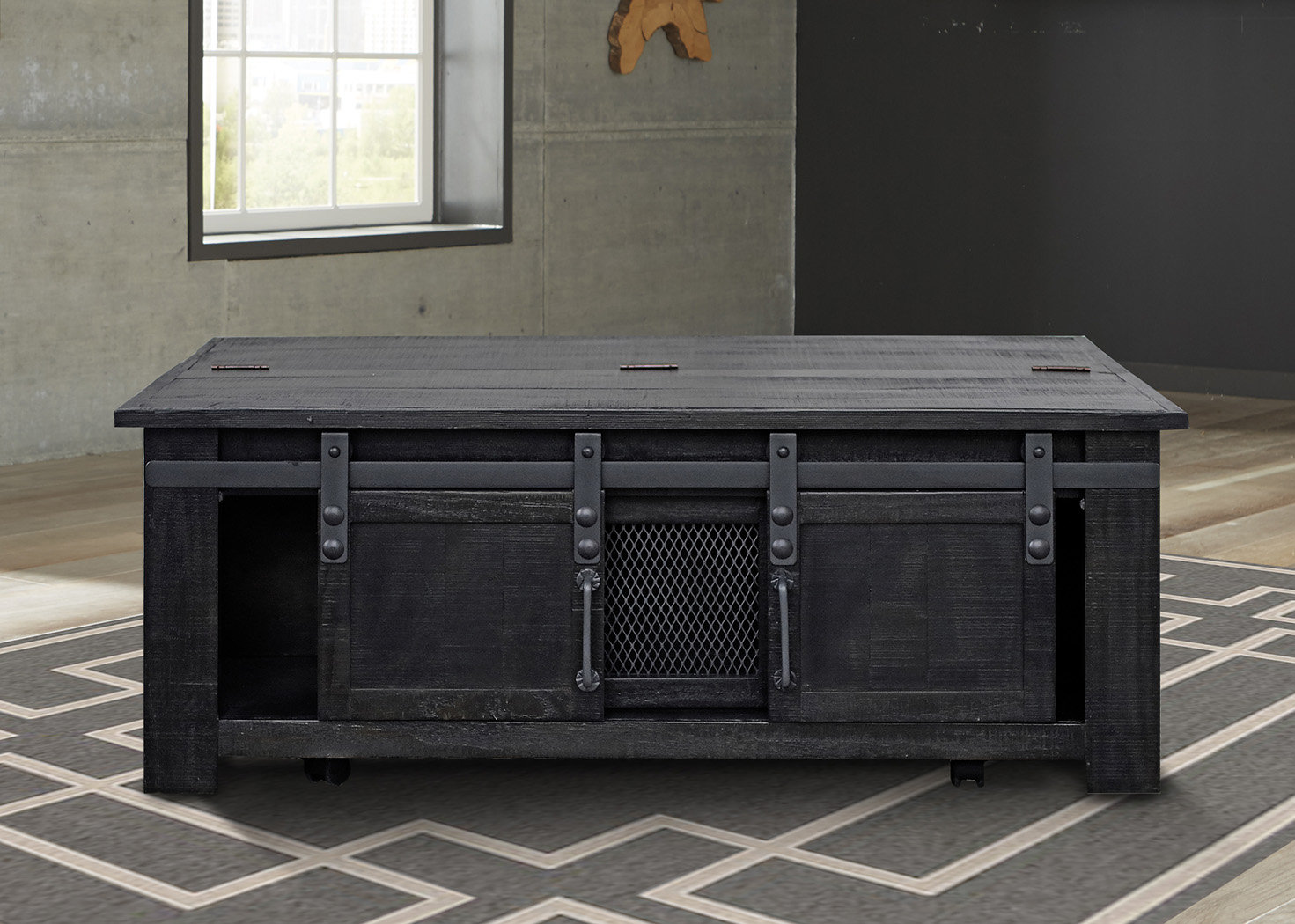 Gracie Oaks Rothwell Solid Wood Coffee Table with Storage & Reviews