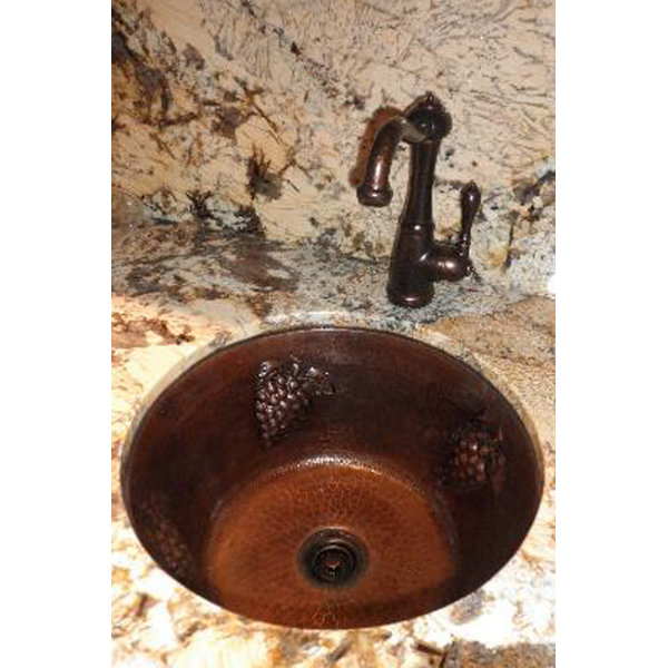 Premier Copper Products Grape 16 X 16 Round Copper Undermount Kitchen Sink Reviews Wayfair