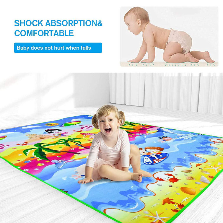 Xinpianzha11 Crawling Mat For Baby Folding Baby Play Mat Extra Large Kids Playmat Reversible Non Toxic Waterproof For Infants Toddlers Babies For Indoor Wayfair