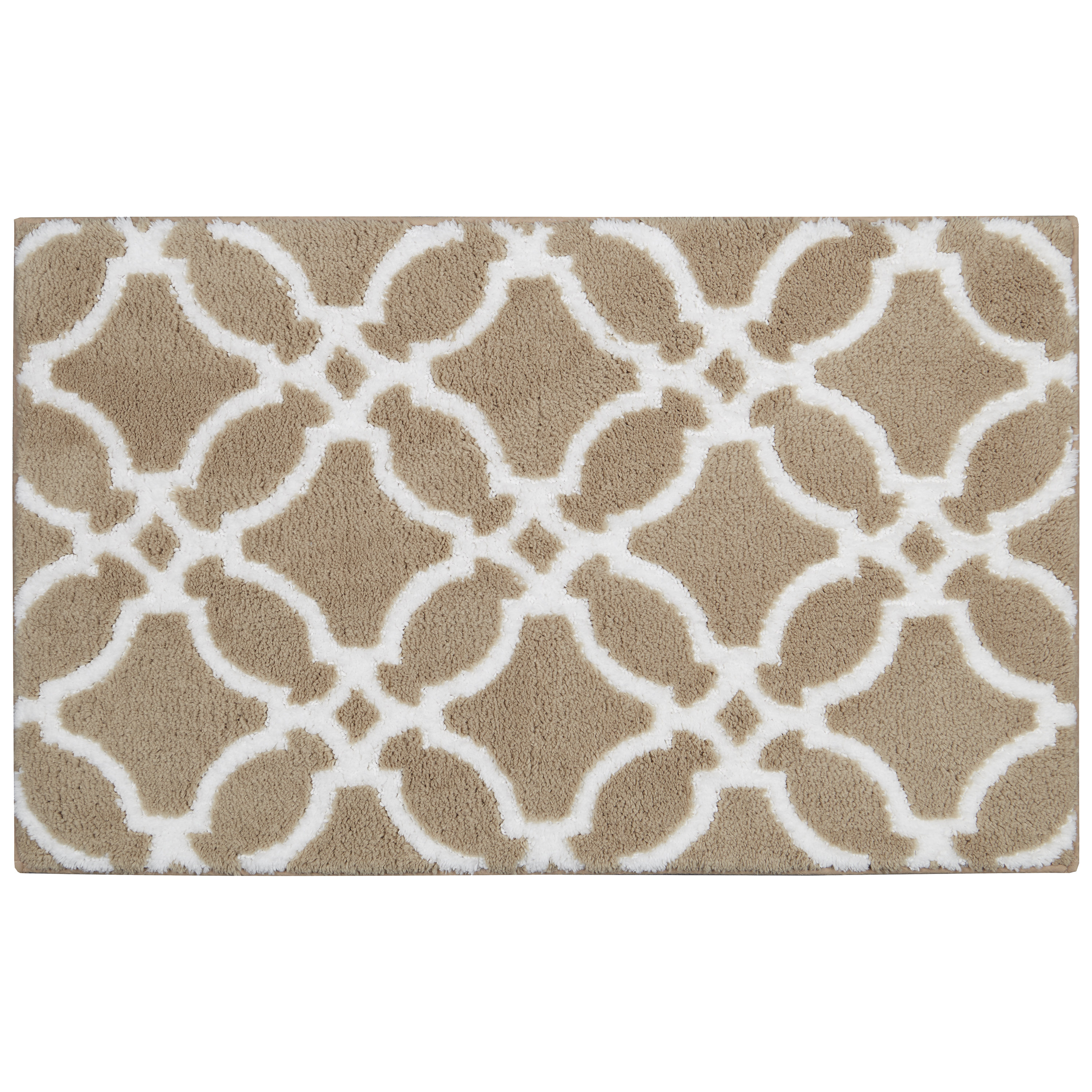 Canora Grey Shaeffer Rectangular Polyester Non Slip Geometric Bath