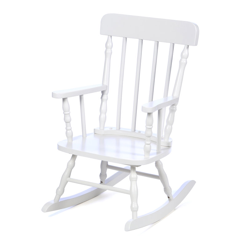 kids white rocking chair
