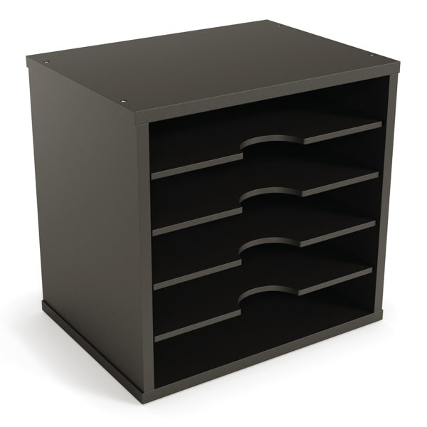 Ballucci File Organizer Paper Sorter 5 Tier Adjustable Shelves Black Reviews Wayfair