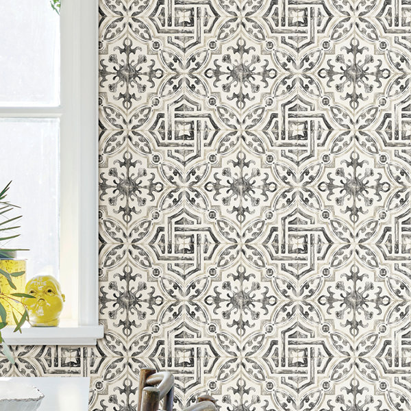 Alexis Spanish Tile 33 L X 20 5 W Geometric Wallpaper Roll