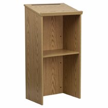 Wood Orator Floor Standing Pulpit BBYT Lectern 43.25 Tall Podium/With drawer 2 Shelf Open Cabinet 