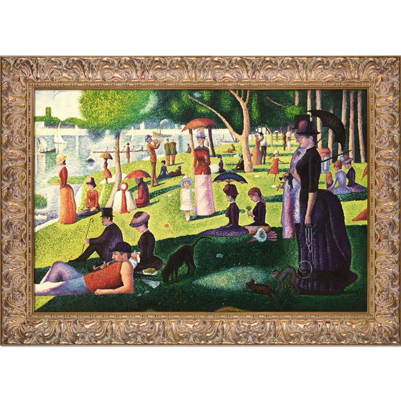 Tori Home Sunday Afternoon On The Island Of La Grande Jatte By Georges Pierre Seurat Picture Frame Painting On Canvas Reviews Wayfair
