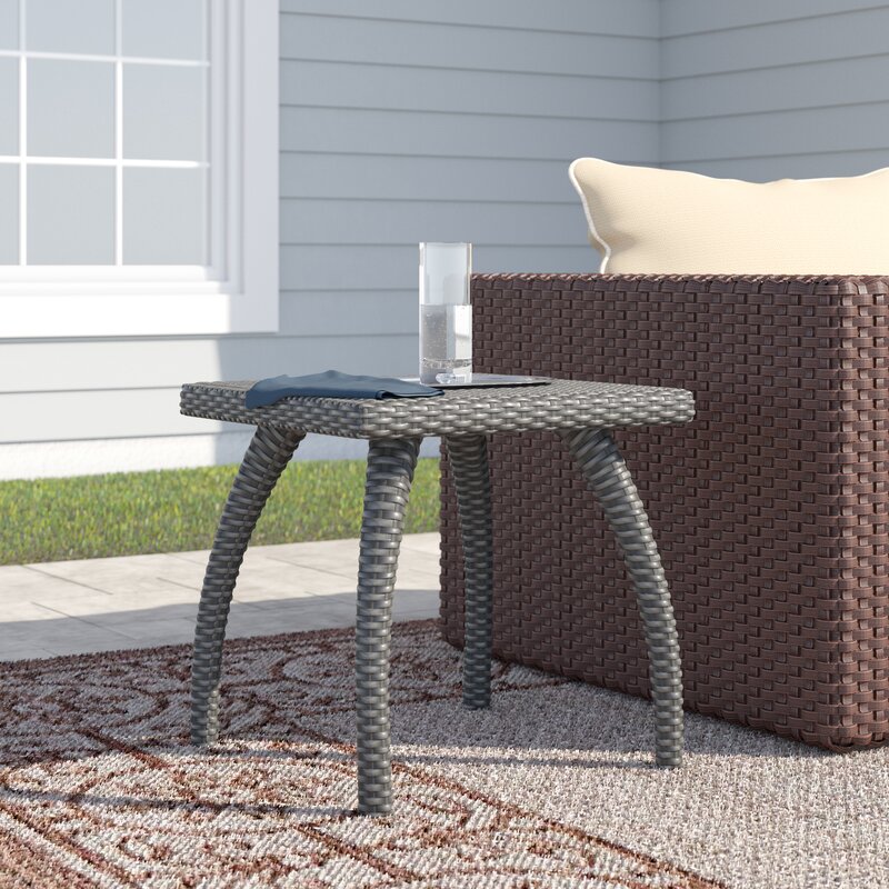 Sol 72 Outdoor Hagler Wicker Rattan Side Table Reviews Wayfair