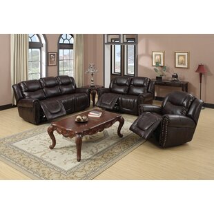 Hooversville 3 Piece Faux Leather Reclining Living Room Set by Winston Porter