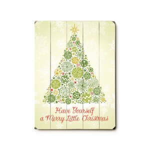 Merry Little Christmas Graphic Art Plaque