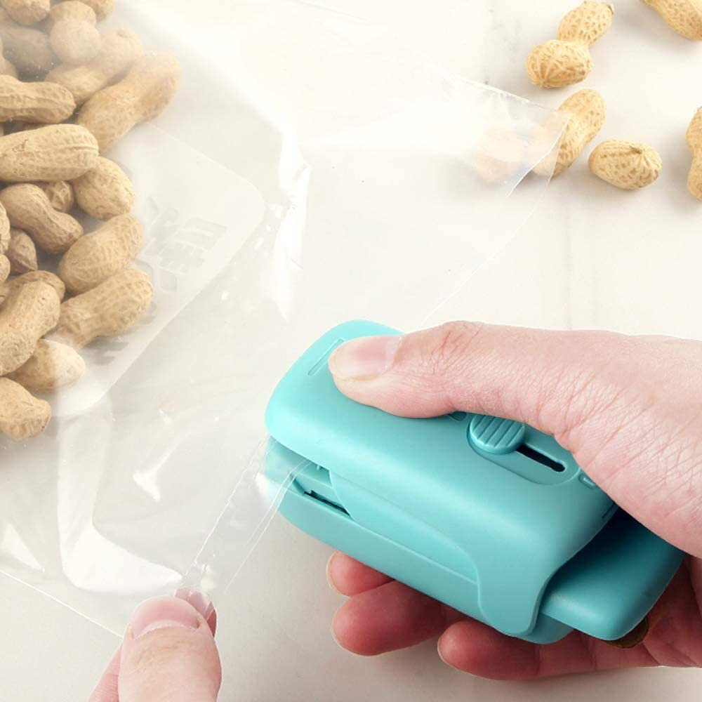 2in1 Sealer Cutter Portable Resealer Heat Sealing Machine Mini Plastic Snack Bag for sale online