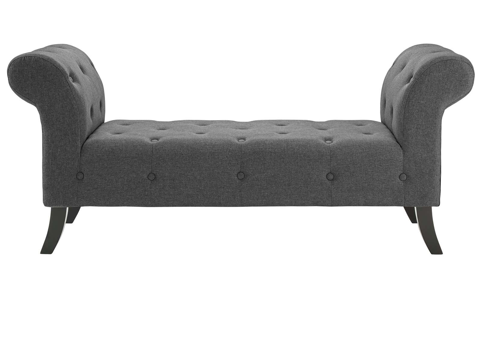 Modway Evince Button Tufted Accent Upholstered Fabric Bench In Beige & Reviews Wayfair