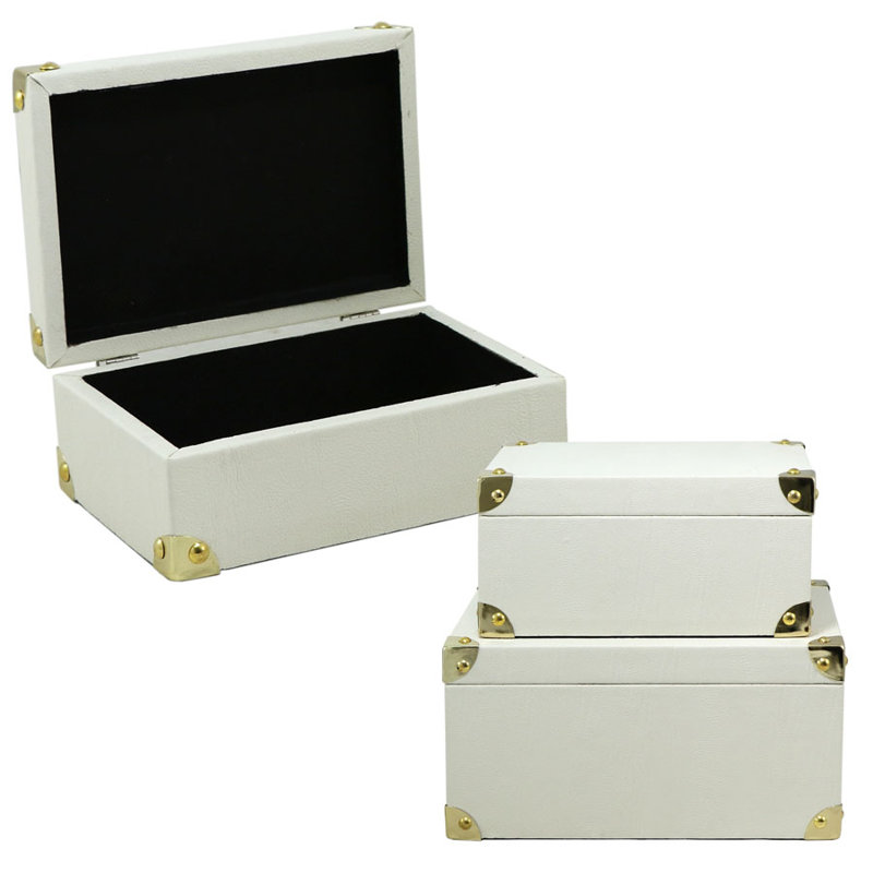Mercer41 Moriarty Faux Leather Storage Box Trunk Wayfair