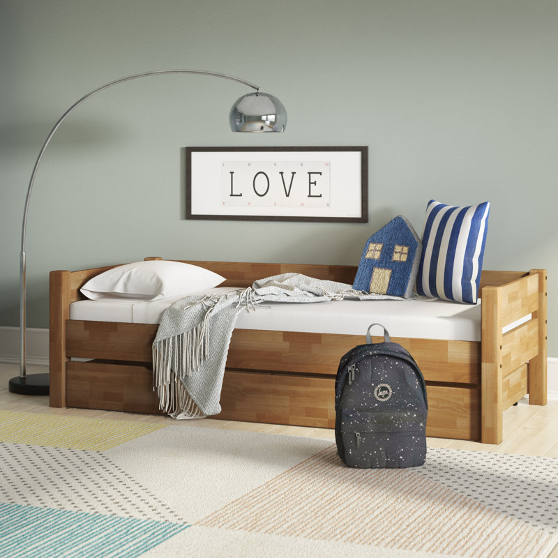 Harriet Bee Mariana European Single Bed Frame with Trundle | Wayfair.co.uk