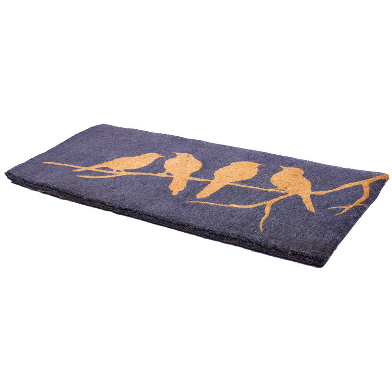 August Grove Sisto Birds On Branch 57 In X 24 In Outdoor Door Mat Wayfair