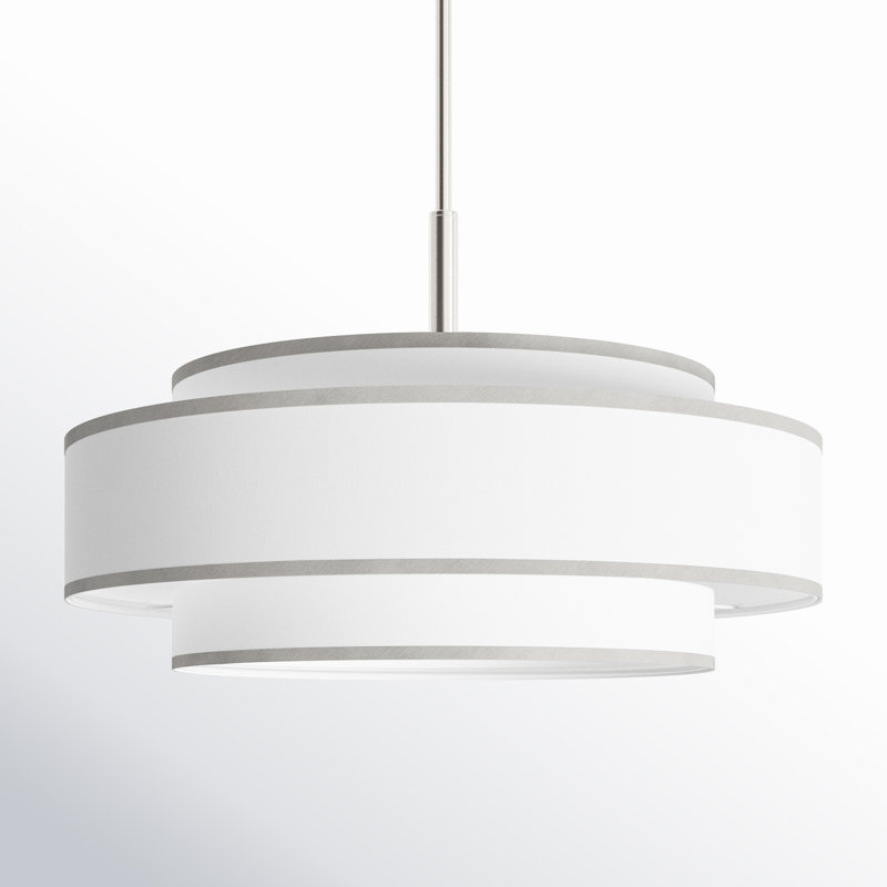 Aasim 5 - Light Shaded Drum Chandelier Finish: Brushed Nickel