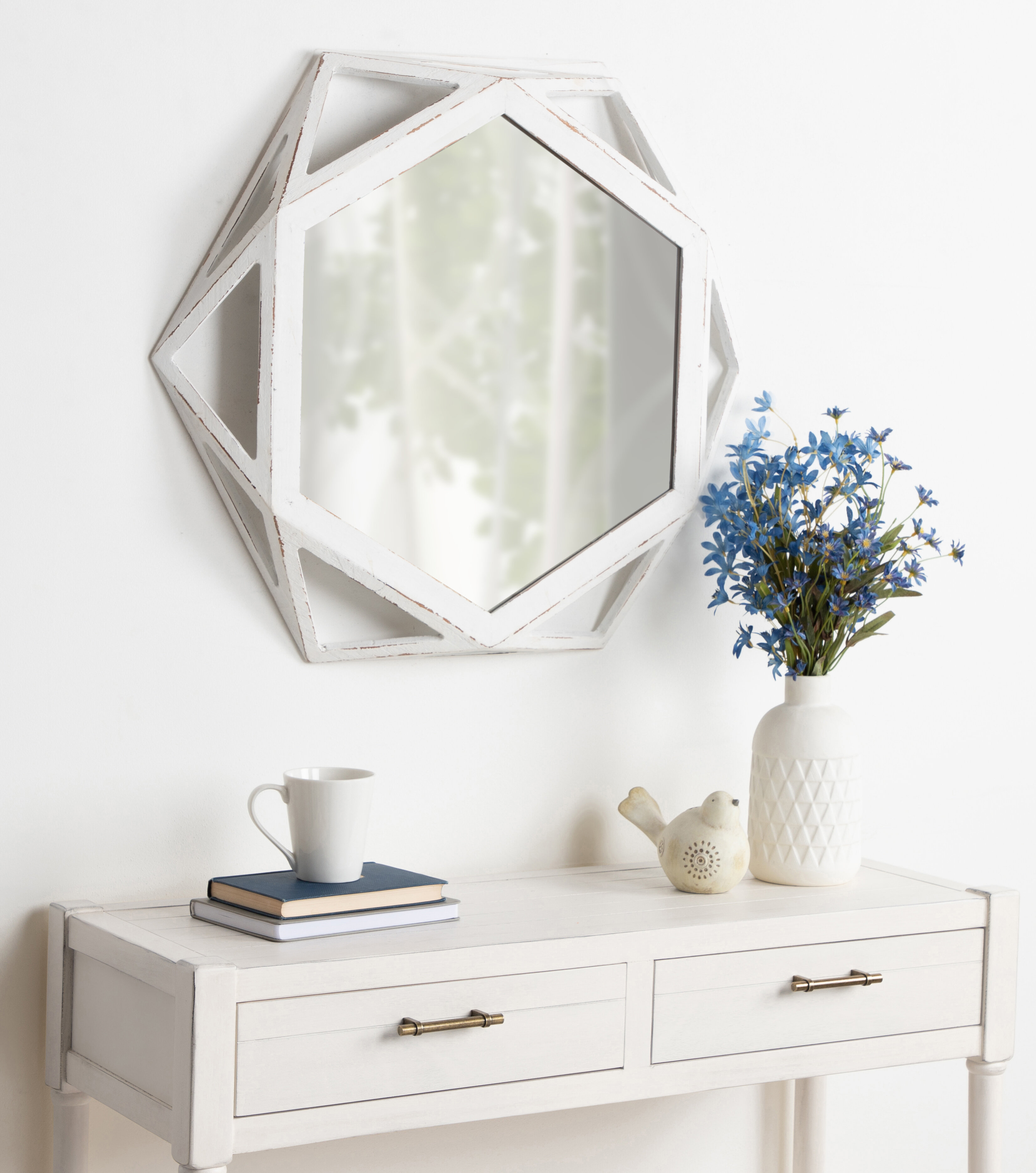 Bungalow Rose Turk Geometric Wall Mirror Reviews Wayfair