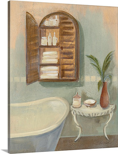 Coastal Bathtub II Giclee Stretched Canvas Artwork 30 x 30 Global Gallery Silvia Vassileva