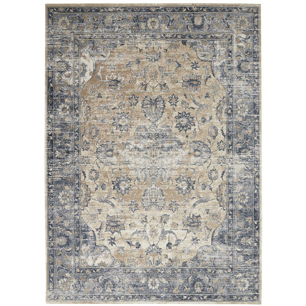 Darby Home Co Clarkedale Oriental Beige Blue Area Rug Reviews Wayfair