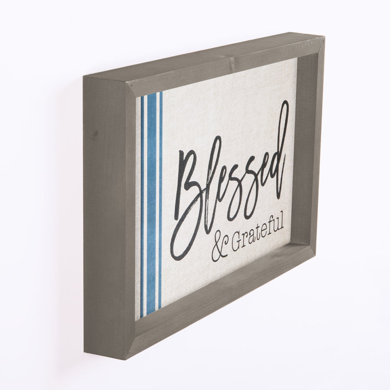 Gracie Oaks Blessed Grateful Frame Wall Decor Wayfair