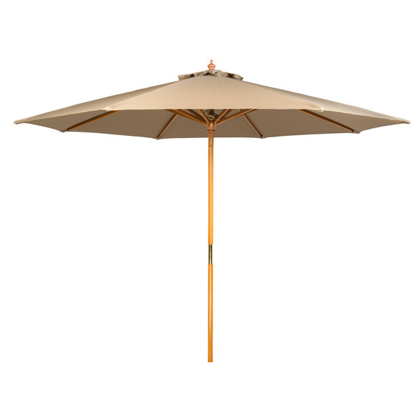 Winston Porter Junkins Wood Frame Patio 9 Market Umbrella Wayfair