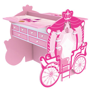 Allinfun Kids' 2 Piece Square Table and Armoire Set