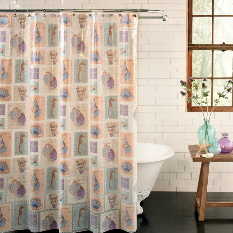 Highland Dunes Creed Sea Bright Vinyl Shower Curtain Wayfair