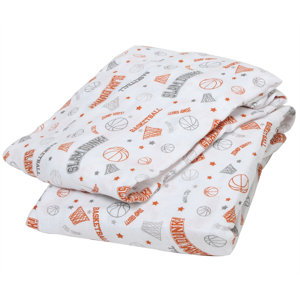Basketball Muslin Fitted Crib Sheets (Set of 2)