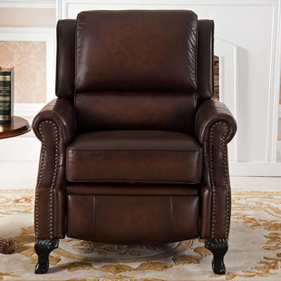 Queen Anne Recliners Leather Wayfair Masha Leather Manual Recliner