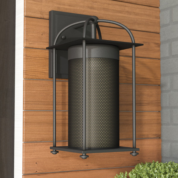 August Grove Signe Black 1 Bulb Outdoor Wall Lantern Reviews Wayfair