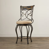 Zamudio Bar & Counter Swivel Stool by World Menagerie
