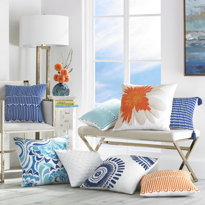Trina Turk Basic Fringe Cotton Throw Pillow Reviews Wayfair