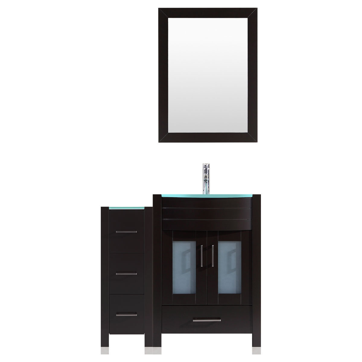 Orren Ellis Marguez 42 Single Bathroom Vanity Set With Rectangular Mirror Wayfair