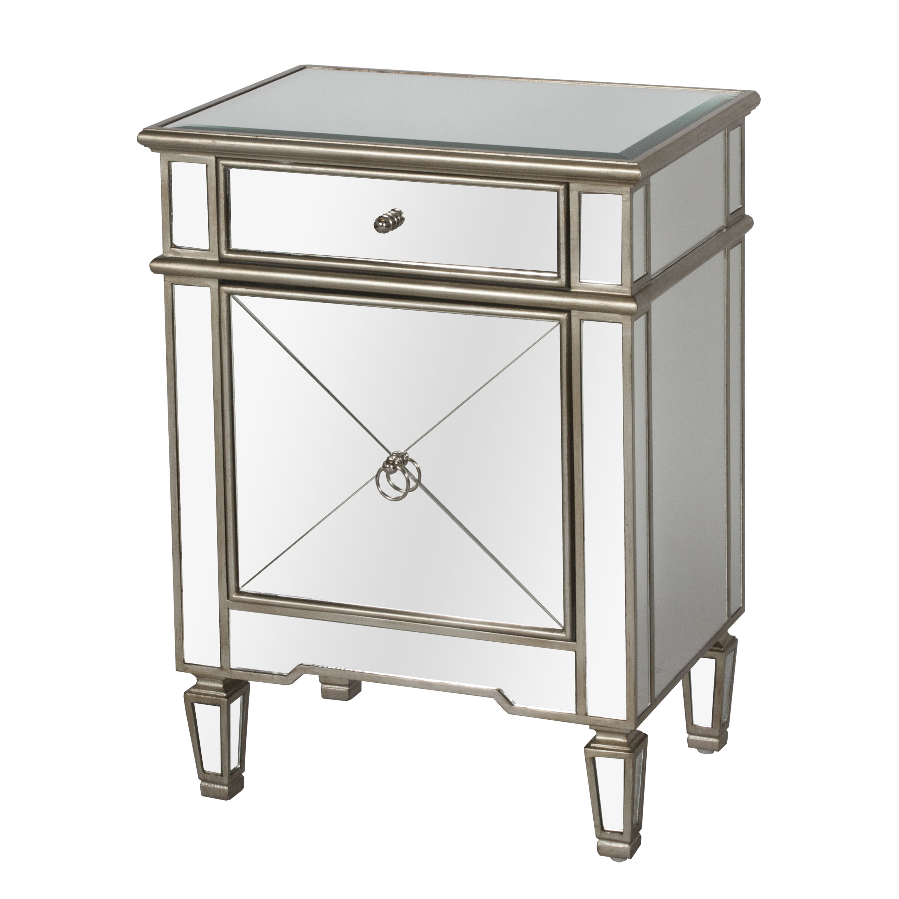 Worldsaway 1 Drawer Glass Nightstand Wayfair