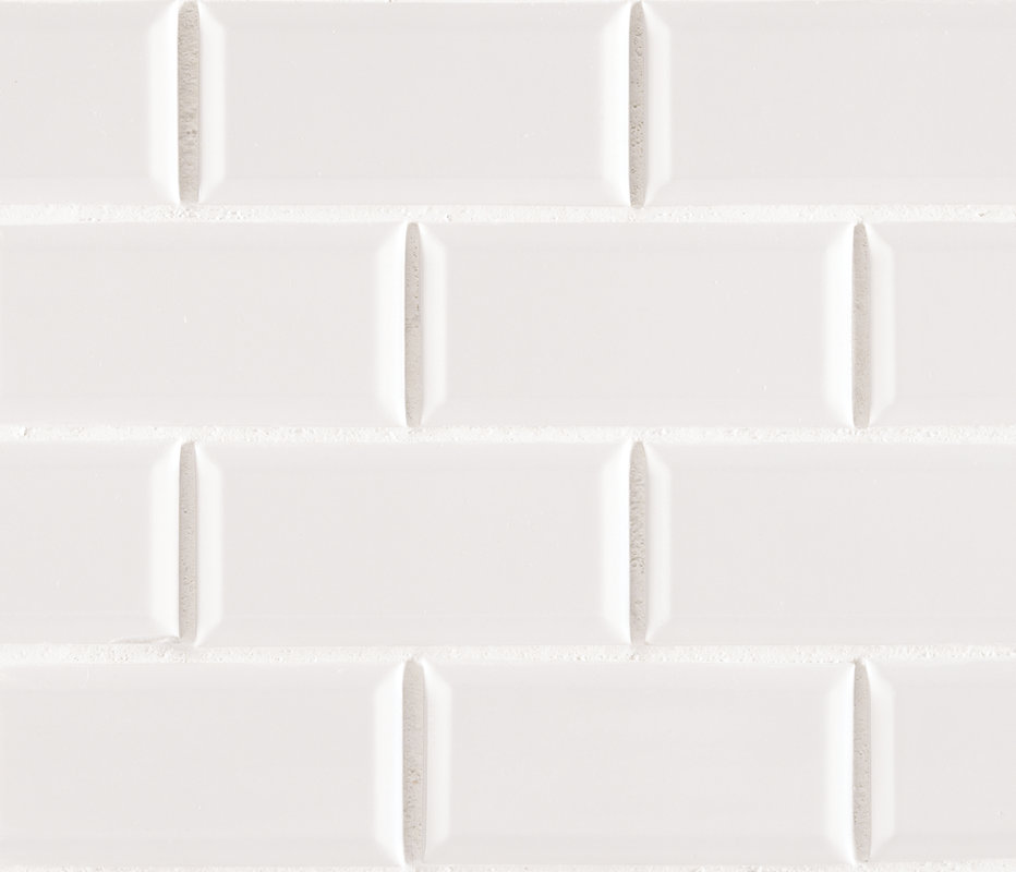 Msi Staggered Beveled 2 X 4 Porcelain Subway Tile In White Staggered Beveled 2 X 4 Porcelain Subway Tile In White