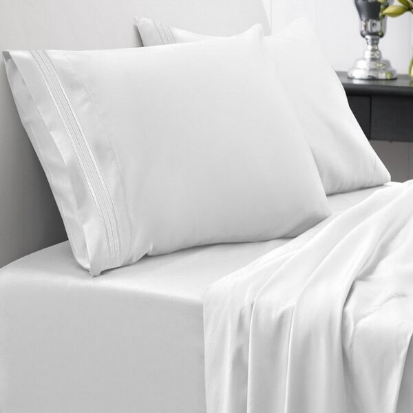 Ivory Solid Breathable Easy to Wash 800 Thread Count King Size 3Pc Flat Sheets 102 Inches x 108 Inches King Size 100/% Egyptain Cotton Flat Bed Sheet