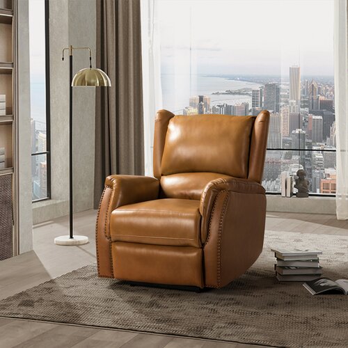 Red Barrel Studio® Domingo Leather Recliner & Reviews | Wayfair