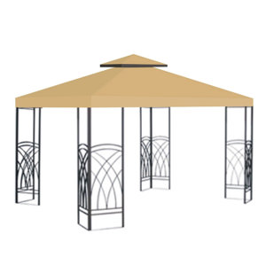 Replacement Sunshade Double Tier Canopy Top Patio Pavilion Cover