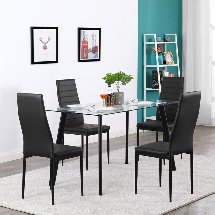 Wade Logan® Mcculloch 4 - Person Dining Set & Reviews | Wayfair