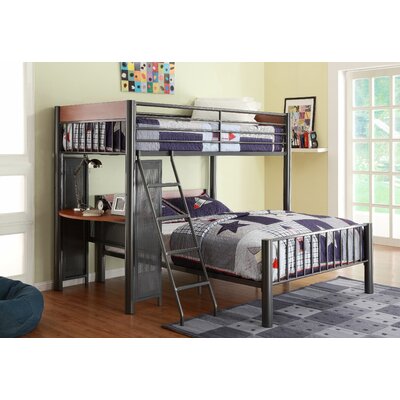 twin over full l shaped bunk bed with stairs