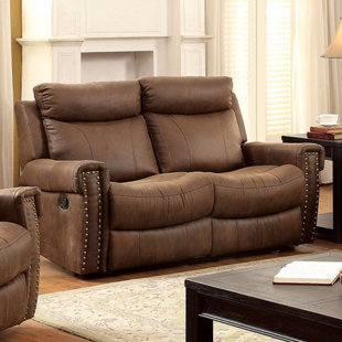 Go to store & view more images Red Barrel Studio Kesterman Leather Reclining Loveseat