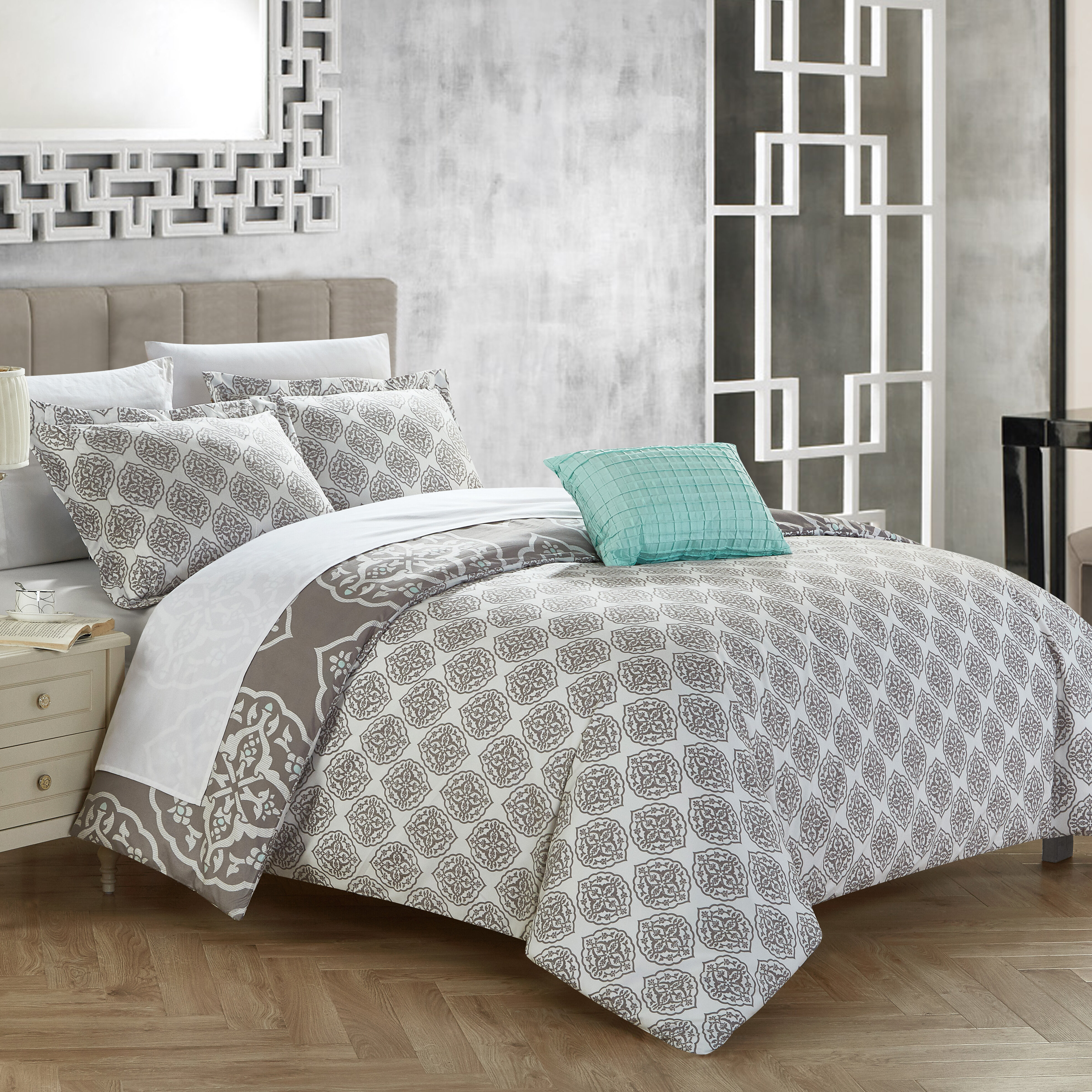 Italian Luxury Greek Key Pattern Duvet Cover Set 3 Piece Ultra Soft Double Duvet Covers Bedding Sets Tipidkorpolri Home Garden