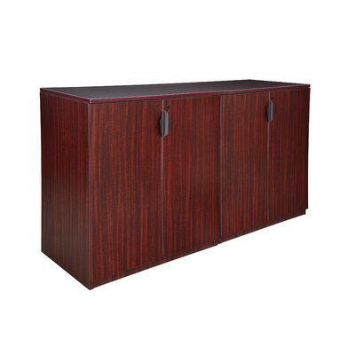 Linh 4 Door Credenza Accent Cabinet Latitude Run Color Mahogany