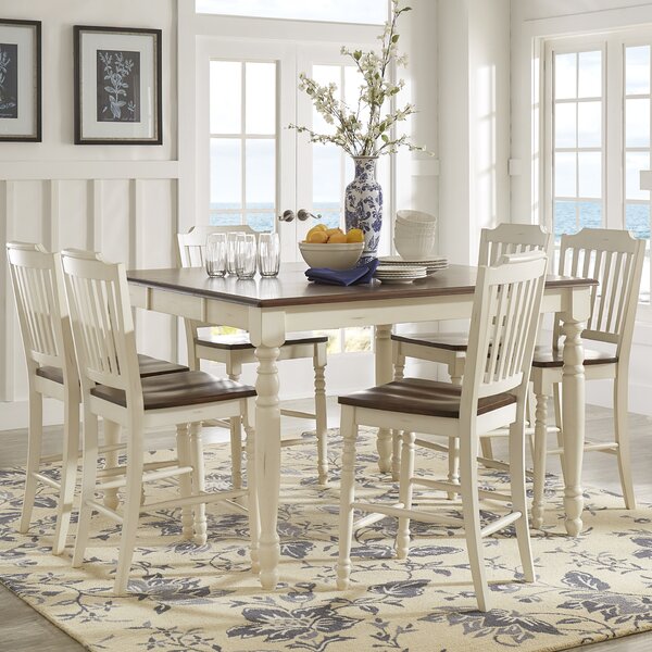 Three Posts™ 7 - Piece Counter Height Butterfly Leaf Dining Set ...