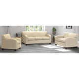 Made In Usa Bungaroo Cream Top Grain Leather Sofa, Loveseat And Chair by Ebern Designs
