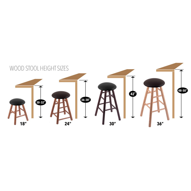 Holland Bar Stool 18'' Tall Solid Wood Vanity Stool Wayfair