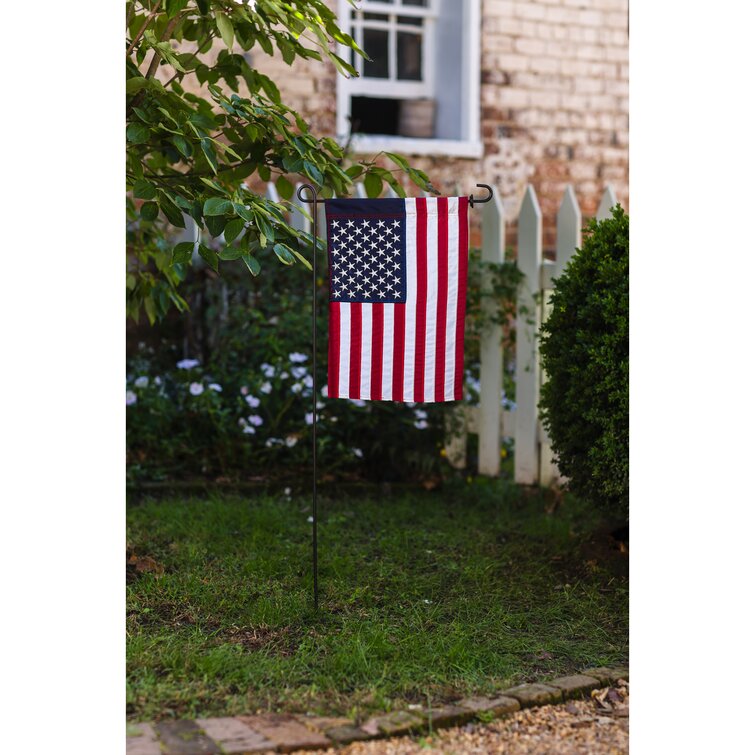 American Flag 11220 Evergreen Applique Garden Flag 12.5” x 18” 