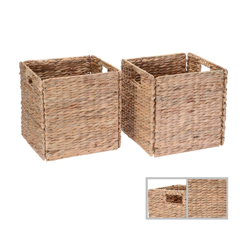 Three Posts Teen Braided Square Wicker Bin Reviews Wayfair