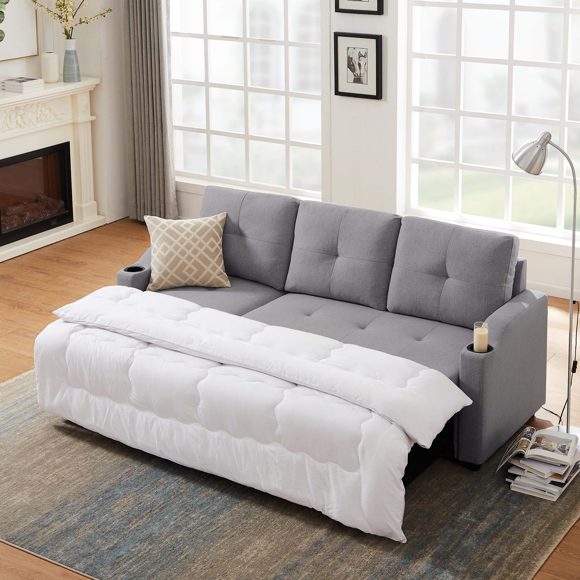 Latitude Run® Floriean 80.7" Wide Reversible Sleeper Sofa & Chaise