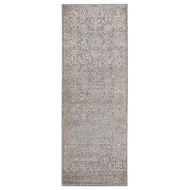 Ophelia & Co. Askov Machine Woven / Power Loomed Vegan Leather Gray Rug ...